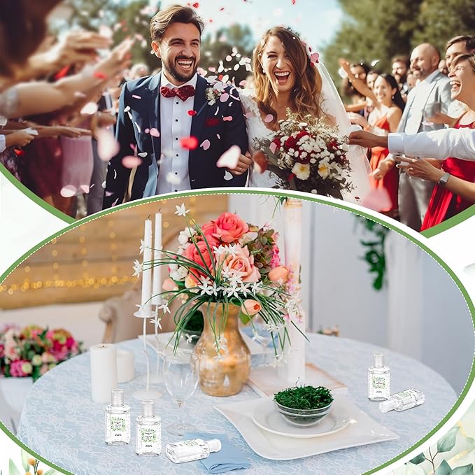 12 Pcs Mini Aloe Vera Gel Bulk for Summer Wedding Party 1oz Soothing Moisture Aloe Gel Bulk Travel Size for Thank You Gifts Summer Beach Wedding Party (Eucalyptus)