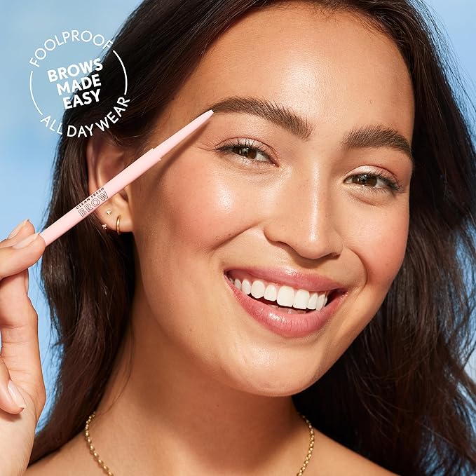 Covergirl Clean Fresh Brow Nano, 700 Black Brown, Eyebrow Pencil, Ultra-Precise Tip, Waterproof, Transfer-Resistant, Built-In Spoolie, Vegan Formula, 0.001oz