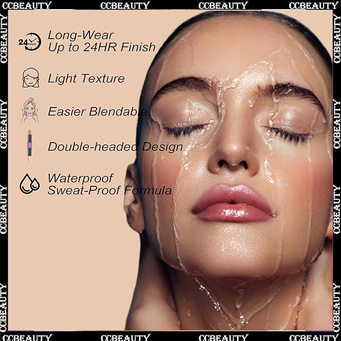 CCbeauty 2-in-1 Blush Stick for Cheeks - Cream Muted Mauve