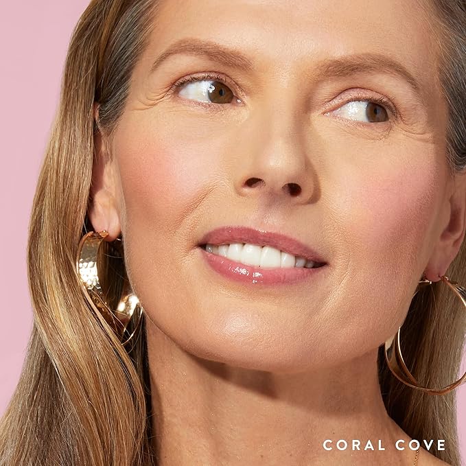 LAURA GELLER NEW YORK Baked Blush-n-Brighten Marbleized Blush for Cheeks - Coral Cove - Natural Finish - Buildable Color