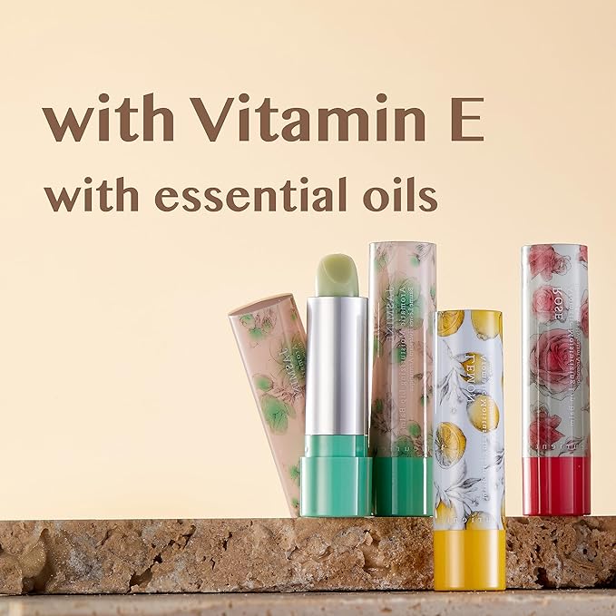 Aromatic Moisturizing Lip Balm-Jasmine, Rose, Lemon Scents-0.12oz