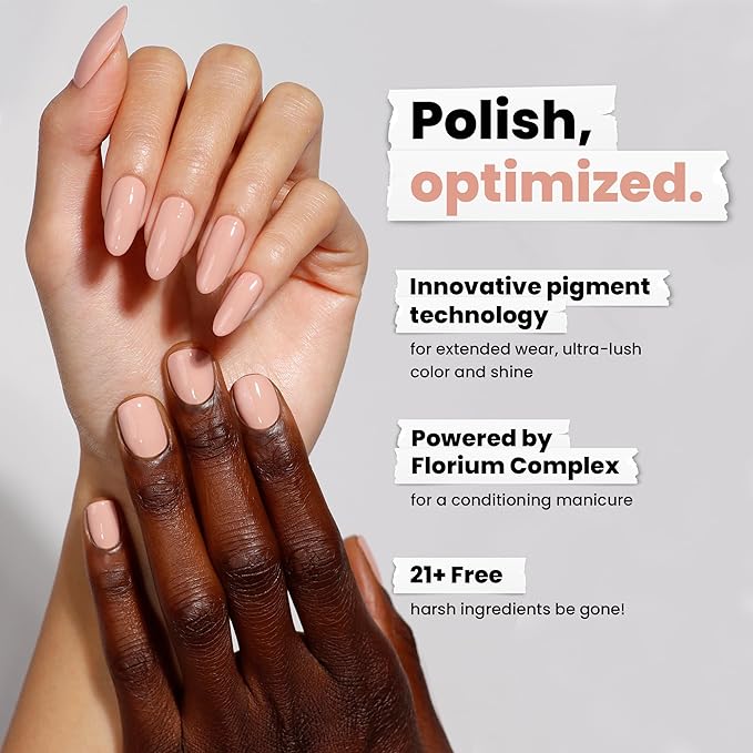 LONDONTOWN lakur Nail Polish - Chip-Resistant, Non-Toxic, Conditions & Hydrates Nails | Glossy Neutral Rose Latte Creme, 0.40 fl oz