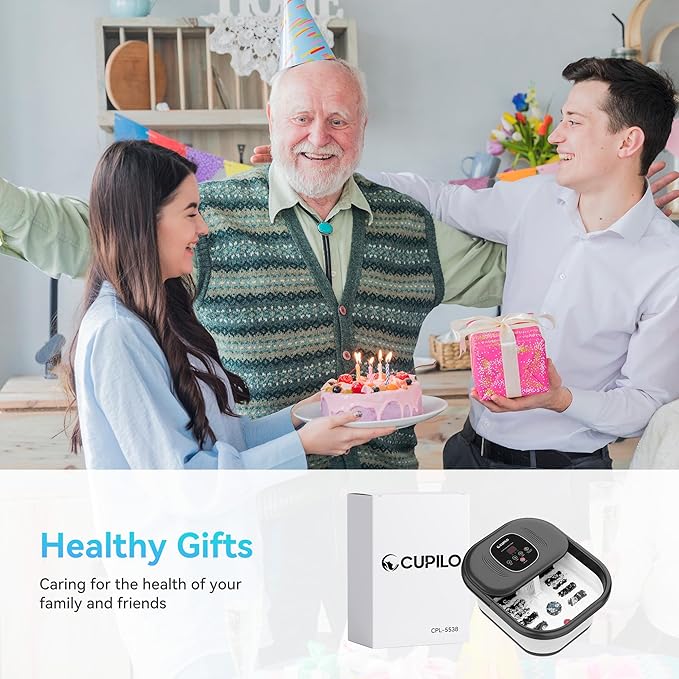 Foot spa bath massager with