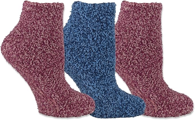 Dr. Scholl's Women's Low Cut Soothing Spa Socks-Lavender & Vitamin E Infused-2 & 3 Pairs-Bottom Grippers