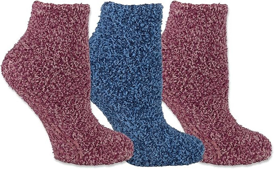 Dr. Scholl's Women's Low Cut Soothing Spa Socks-Lavender & Vitamin E Infused-2 & 3 Pairs-Bottom Grippers