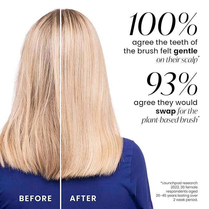 Tangle Teezer Plant-Based Ultimate Detangler Brush, Dry & Wet Hair Brush, Eliminates Knots & Reduces Breakage for All Hair Types, Earthy Purple