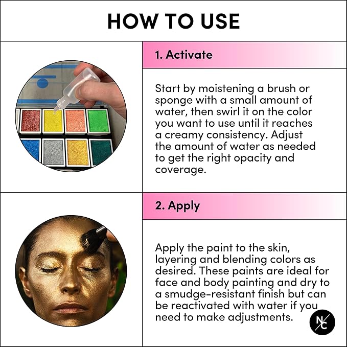 Metallic 12-Color Palette - Luxurious Water-Activated Makeup