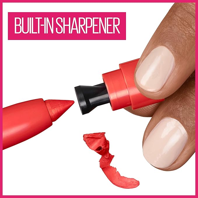 Maybelline Super Stay Ink Crayon Lipstick Makeup, Precision Tip Matte Lip Crayon with Built-in Sharpener, Longwear Up To 8Hrs, Own Your Empire, Blue Red, 1 Count