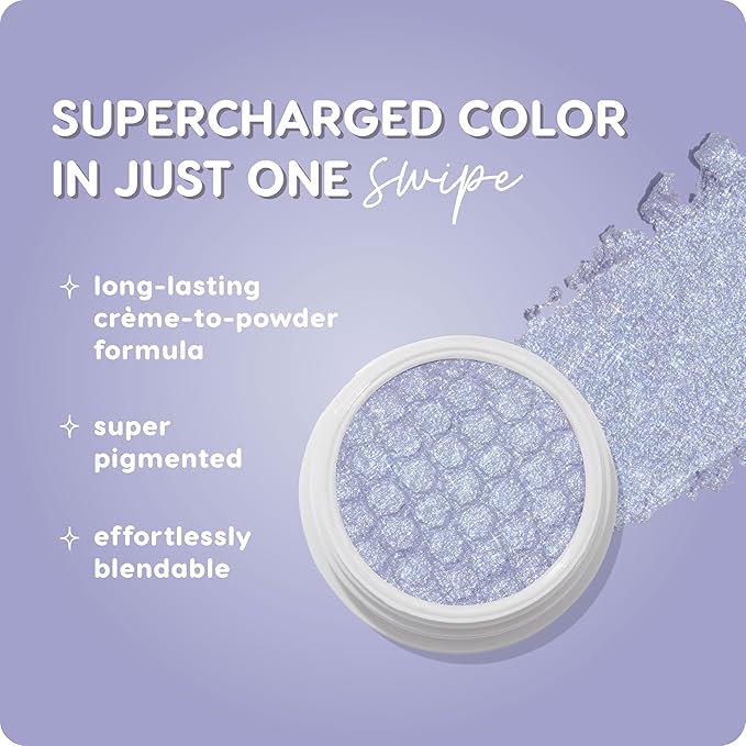 ColourPop Super Shock Shadow - High-Pigment, Crème-Powder Eye Makeup - Single Glitter Eyeshadow with Zero Fallout and Unique Bouncy Texture - Metallic Baby Blue Eyeshadow - Moon Daisy (0.07 oz)