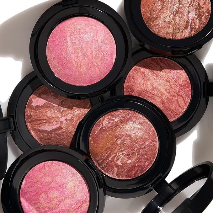 LAURA GELLER NEW YORK Baked Blush-n-Brighten Marbleized Blush for Cheeks - Tropic Hues - Satin Finish - Buildable Color