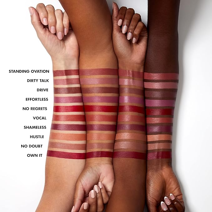 e.l.f. O Face Satin Lipstick, Richly Pigmented, Nourishing & Long-Lasting Creamy Lipstick, Infused With Jojoba, Vegan & Cruelty-Free, Untamed