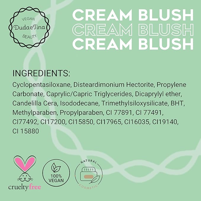 Duda e Tina 3 in 1 Cream Blush, - Coral) 3ml