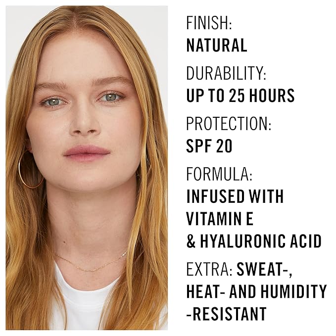 Rimmel London Lasting Finish 25HR - 50 Fair Coverage, Waterproof, 1oz