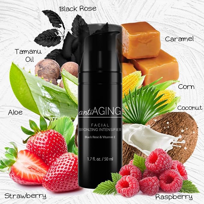 Onyx Anti-Aging Indoor Face Tanning Lotion - Accelerates Tanning, Hydrates & Protects Skin Aging, Intense Tanning Moisturizer, 1.7 fl oz