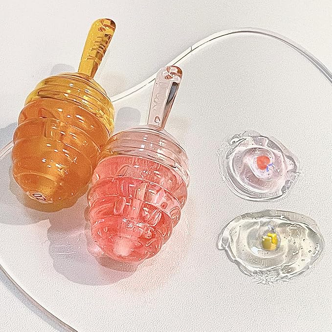 2 PCS Moisturizing Honey Pot Lip Oil Lip Moisturizing