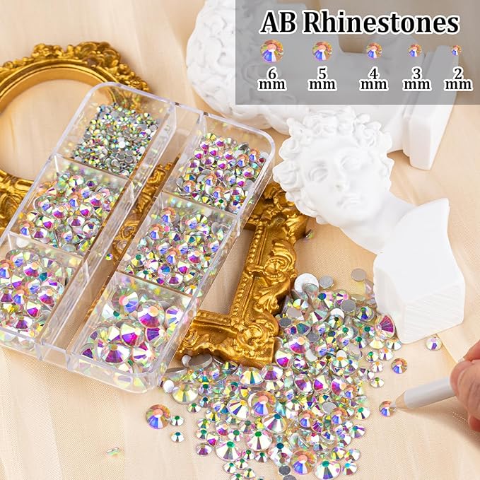 Colorful Face Gems for Makeup Set, Flatback Gorgeous