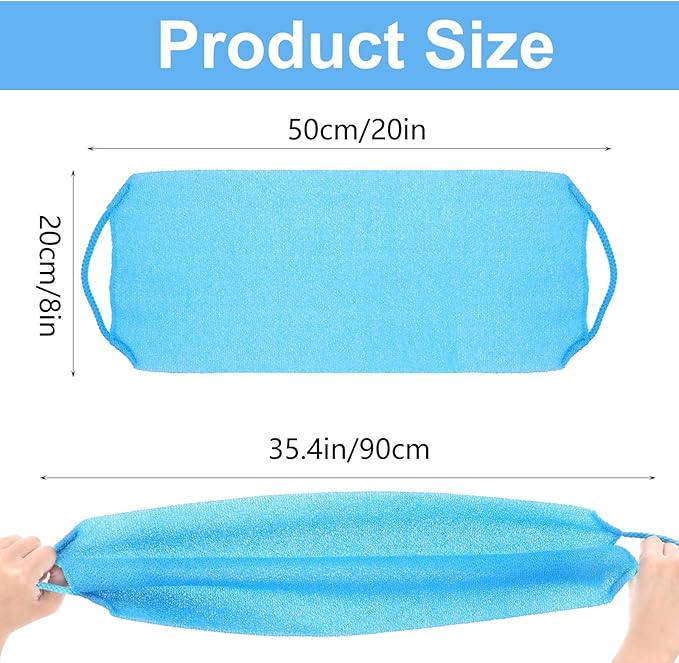 2pcs exfoliating back scrubber nylon