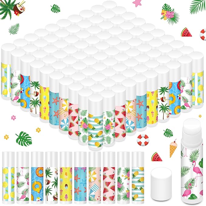100 Pcs Summer Lip Balm Bulk Gifts
