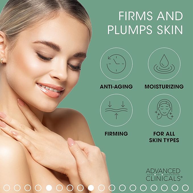 Advanced Clinicals Collagen Body Cream Moisturizer Hydrating