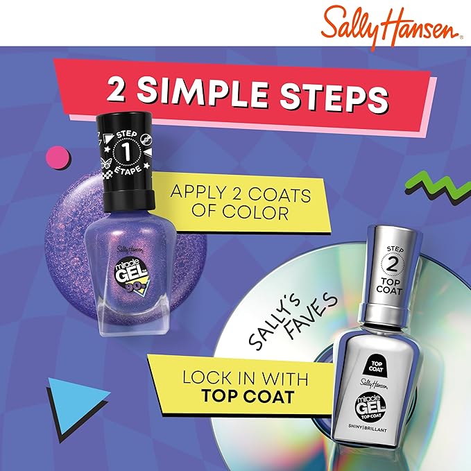 Sally Hansen Miracle Gel™, Hue Had to Be There Be bRight Back, Long Lasting, Gel-Like Formula, No UV Lamp Needed, Orange Nail Polish