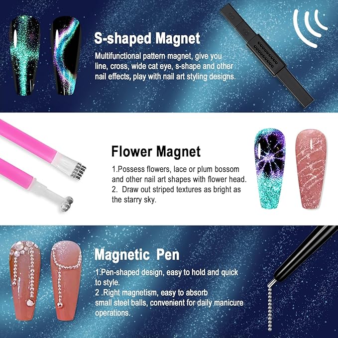 Allstarry 10pcs nail magnet tool