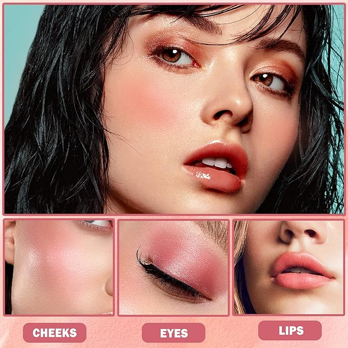 CAHIUYOA Blush Wand Liquid Cream Blush Makeup Stick Cool Pink