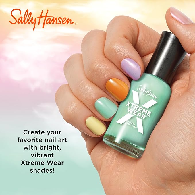 Sally Hansen Xtreme Wear, Cloud 9, Nail Polish, Doesn't Chip, Beautiful Colors, Long Lasting, Fade Resistant, Easy to Apply, 0.4oz (Pack of 3)