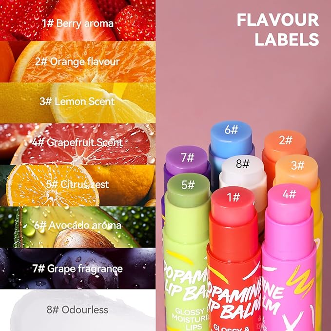 8PCS Tinted Lip Balm with Vaseline, Balm,