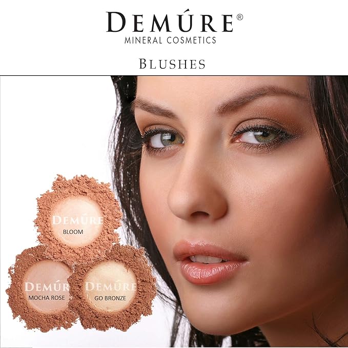 Demure Mineral Blush Makeup (Go Bronze), Loose Powder By Demure