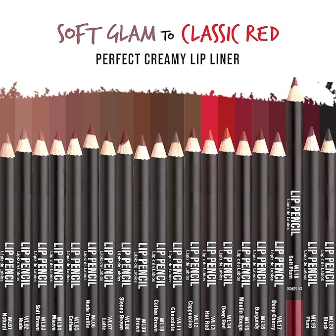 KISS New York Professional Slim Lip Pencil, Creamy Soft Lip Liner, Smooth Long-Lasting Rich Lip Color, Natural Lip Makeup, Water-Resistant Lip Crayon (Soft Plum)