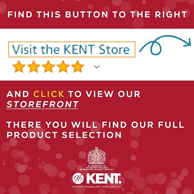 Kent 12T G Wide Tooth Detangling Comb - Handmade Pocket Comb for Thick, Curly, Wavy Hair - Large Tooth Hair and Beard Grooming Comb, Saw-Cut and Hand Polished