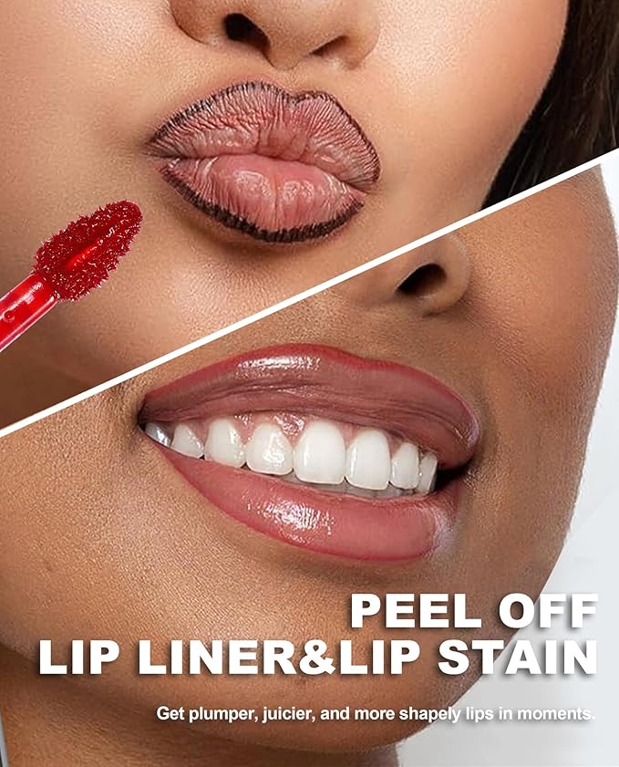 2 PCS Long-Lasting Peel Off Matte Lip Tint, Long-Lasting