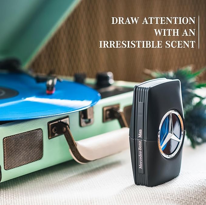 Mercedes-Benz Man - Elegant Fragrance With Sensual, Floral, Woody Notes - Mesmerize The Senses With Original Luxury Men’s Eau De Toilette Spray - Endless Day Through Night Scent Payoff - 1 Oz