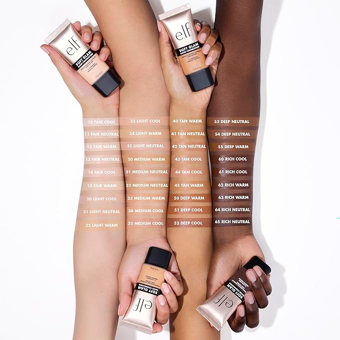 e.l.f. Soft Glam Foundation, Medium Coverage, Long-Lasting & Rich Neutral