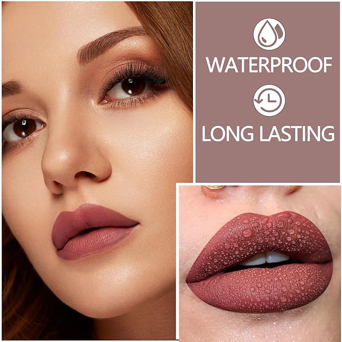 Matte Lip Liner Pencil,Highly Pigmented Retractable Lip Crayon,All Pencil,Highly