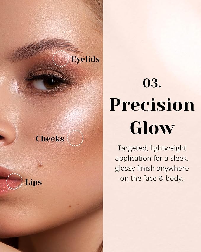 Glint Liquid Gel Highlighter (Dewy Moon, 0.) - Nose, Lips. 1oz