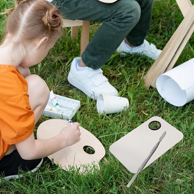 FOMIYES Makeup Palette, Makeup Mixing Palette, Stainless Steel