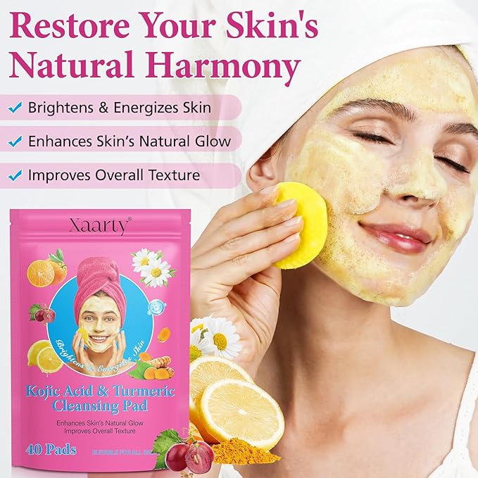 Turmeric kojic acid cleansing pads