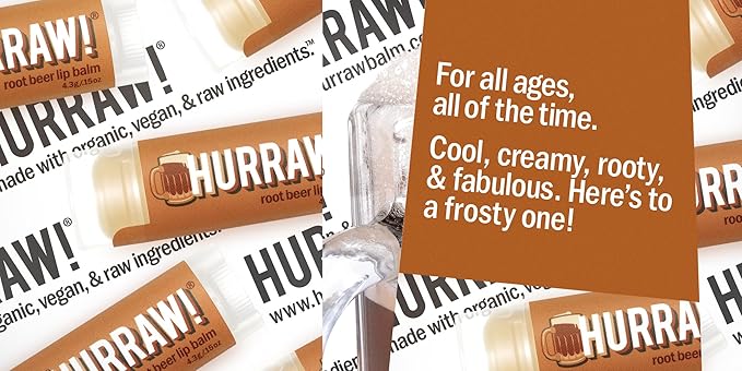 Hurraw! Root Beer Lip Balm, 2 Palm