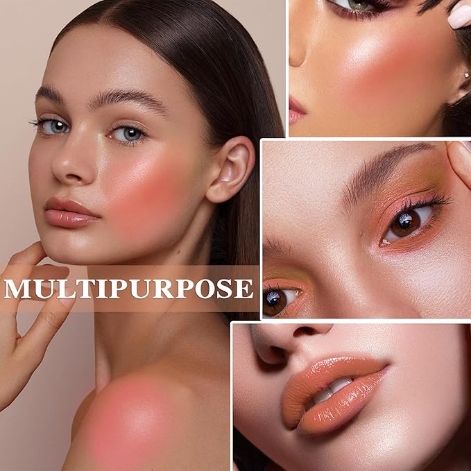 Cream Blush Stick with Brush,Waterproof Multi Cream Blush Skin C3