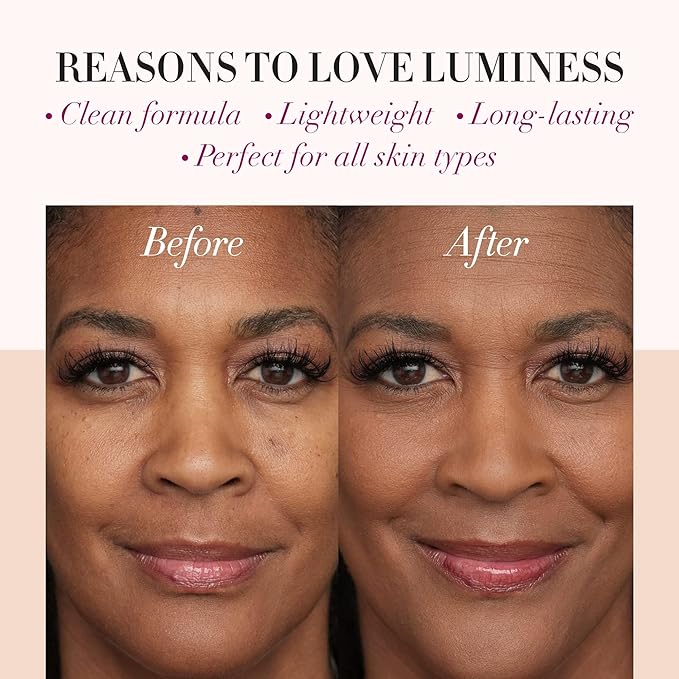 LUMINESS Silk Airbrush Spray Foundation & Buffing Brush Light Rich)