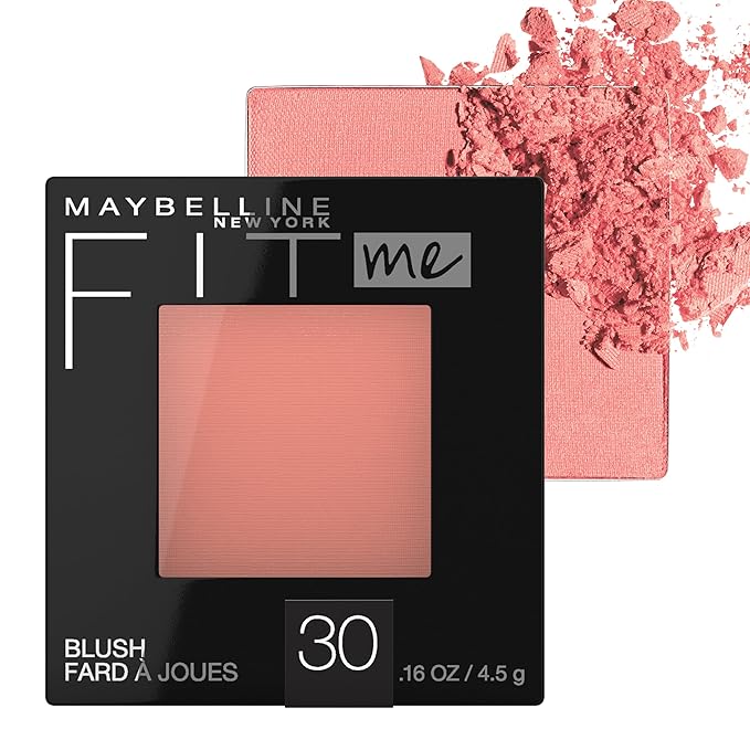 Maybelline Fit Me Powder Blush, Lightweight, Smooth, Blendable, Long-lasting All-Day Face Enhancing Makeup Color, Rose, 1 Count