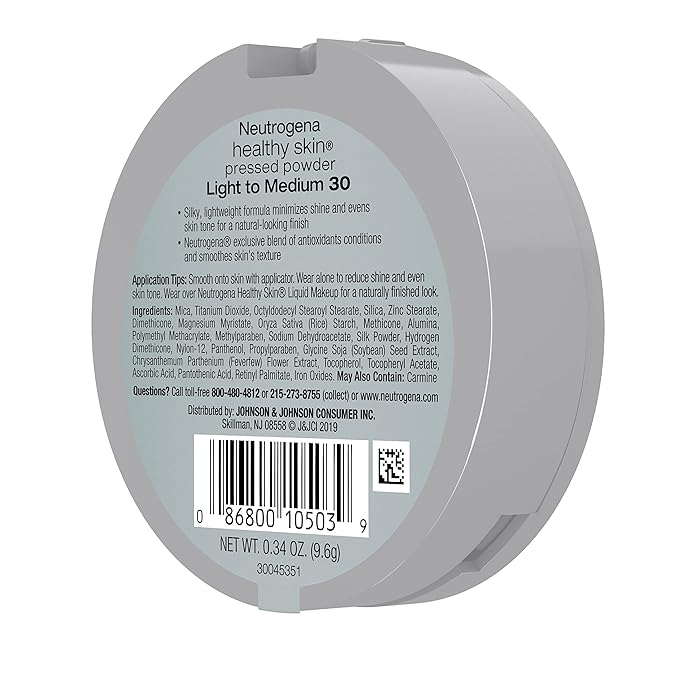 Neutrogena Healthy Skin Pressed Makeup Powder Compact with of 2) 34 oz
