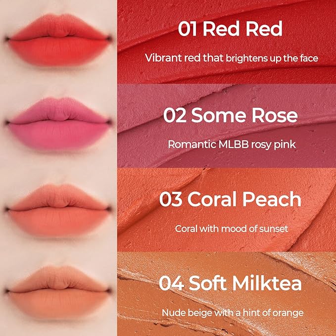 Color Fixing Stain Tint 0.17 oz. | Blur Velvet | Lightweight | Smudge-Resistant | Non-Drying, Smooth Matte Formula (04 SOFT MILKTEA)