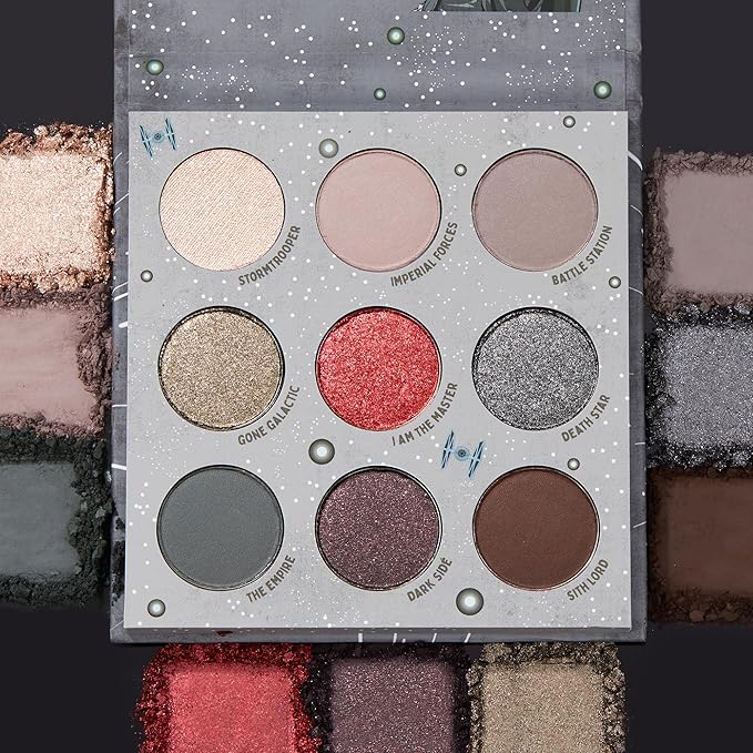 ColourPop x Star Wars Makeup Palette - Shadow Palette with Matte, Metallic, Matte Sparkle & Glitter Finishes - High-Pigment Makeup with a Long-Wearing Formula - Darth Vader (0.3 oz)