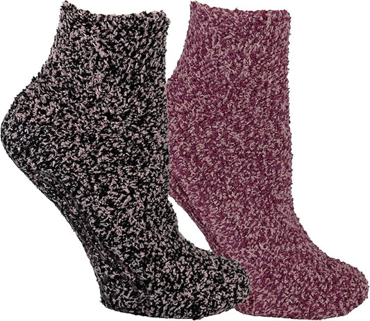 Dr. Scholl's Women's Low Cut Soothing Spa Socks-Lavender & Vitamin E Infused-2 & 3 Pairs-Bottom Grippers