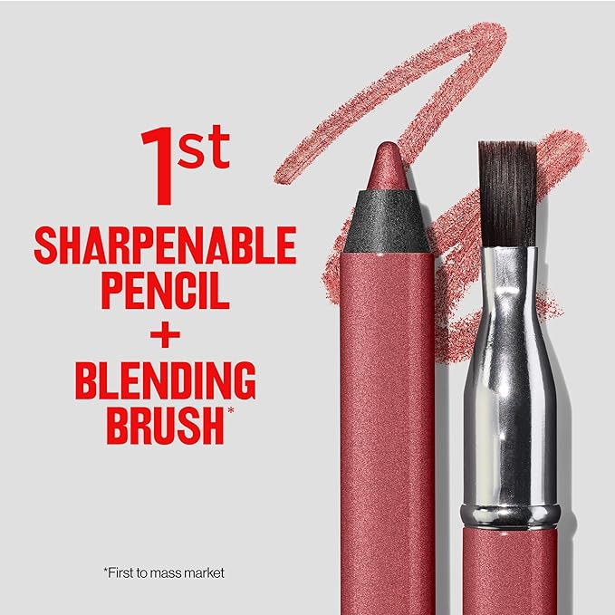 REVLON ColorStay Multiplayer Liquid-Glide Eye Pencil, Multi-Use Makeup With Blending Brush, Blends Then Sets, Creamy Texture, Waterproof, Smudge-proof, Longwearing, 401 Checkmate, 0.03 Oz