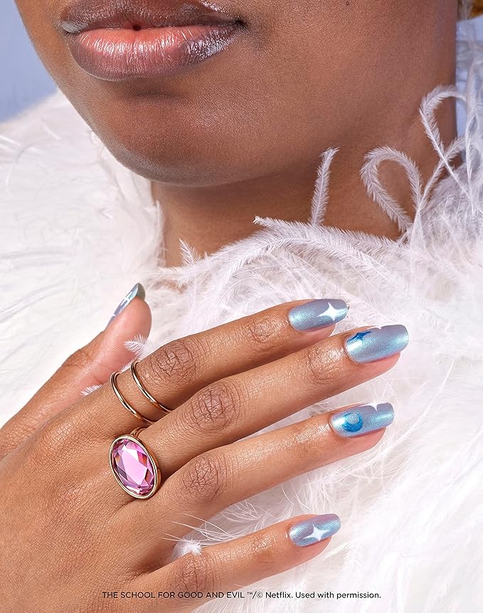 Sally Hansen Miracle Gel™, The School for Good and Evil The Storian, Long Lasting, Gel-Like Formula, No UV Lamp Needed, Blue Nail Polish