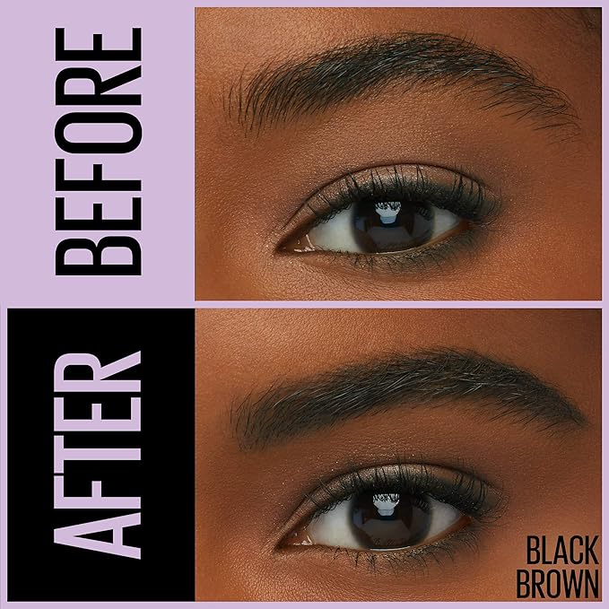 Maybelline Express Brow 2-In-1 Pencil and Powder Eyebrow Makeup, Black Brown, 1 Count