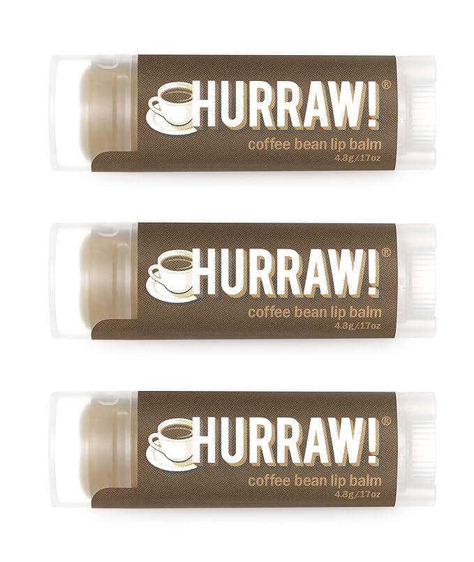 Hurraw! Coffee Bean Lip Balm, 3 Palm